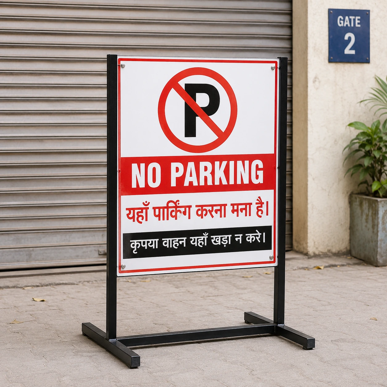 No Parking Stand Board