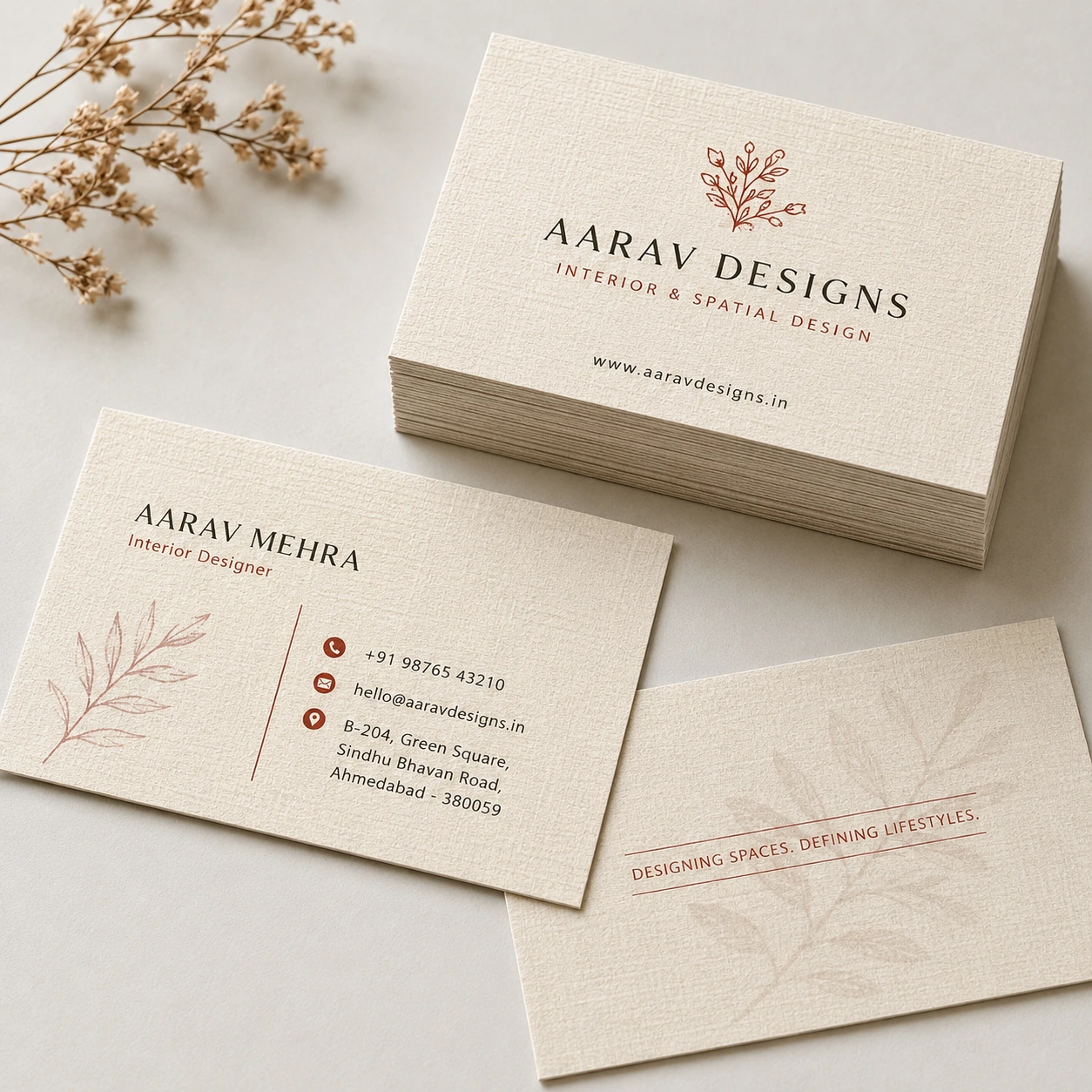 250 GSM Linen Ivory Card