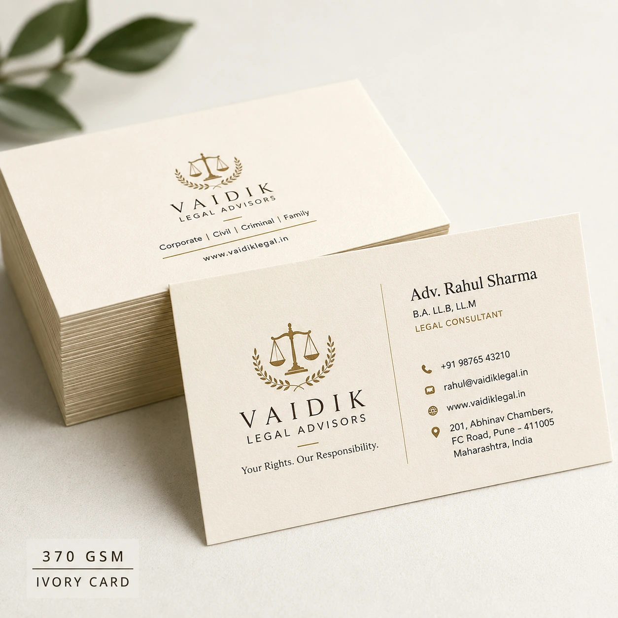 370 GSM Ivory Card