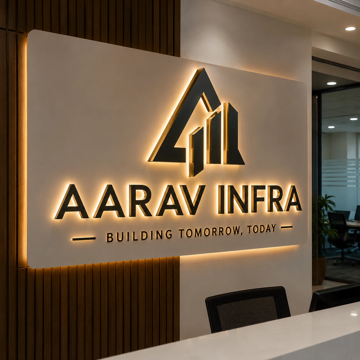 Incut LED Board with 3D Logo